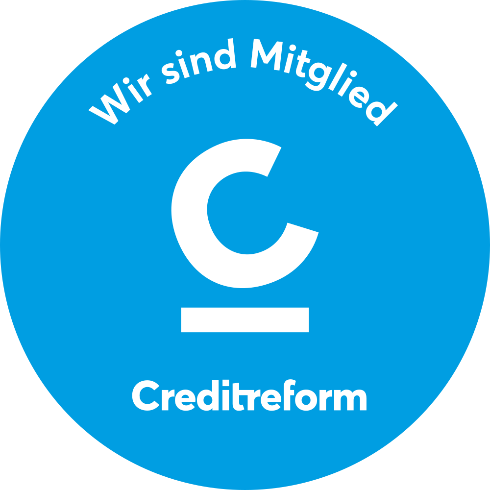 Creditreform Mitgliederlogo, Ihr Spezialist für Bonitätsprüfung, Inkasso, Zahlungsfähigkeit